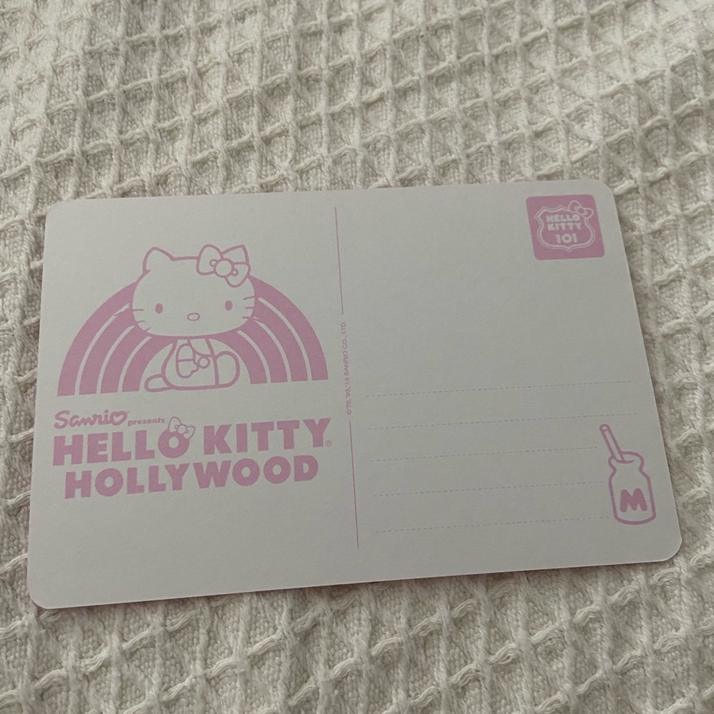 Sanrio Hello Kitty and Badtz Maru Hollywood Postcard - Hard to Find NEW - Picture 2 of 2